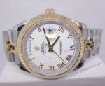 Two Tone Rolex Jubilee Band / Fluted Bezel / Day-date II White Dial Roman Markers 41mm
